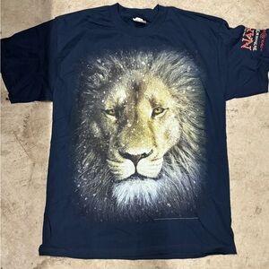 🔥 Vintage Chronicles of Narnia Lion Face T-Shirt Large Black 🔥